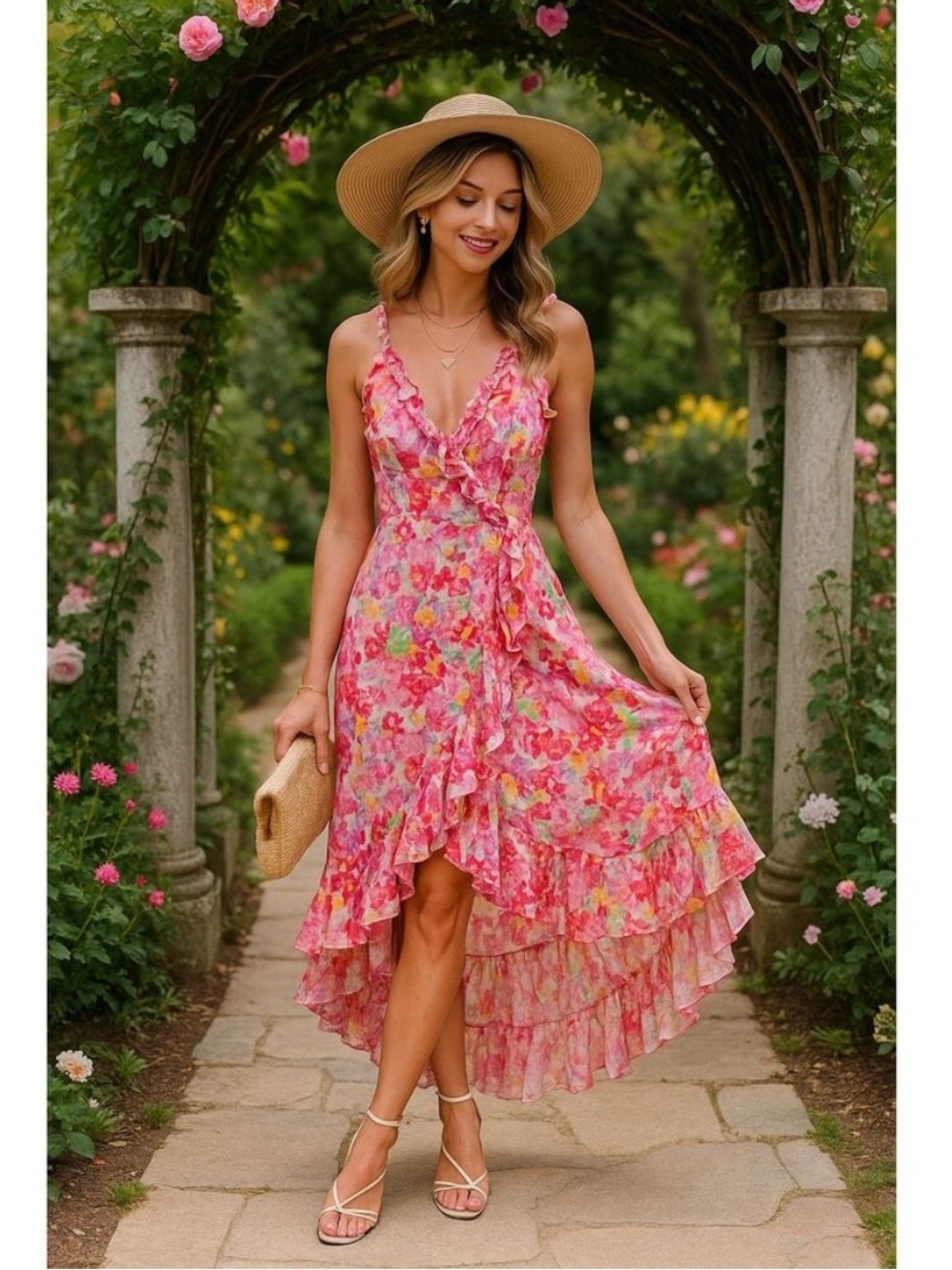 ASTR the label Dione Floral Wrap Dress